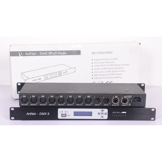 Световый пульт, контроллер DMX Proton ArtNet-DMX 8 Port Node 