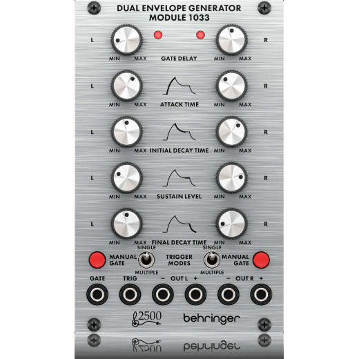 Синтезаторы для электронной музыки BEHRINGER DUAL ENVELOPE GENERATOR MODULE 1033