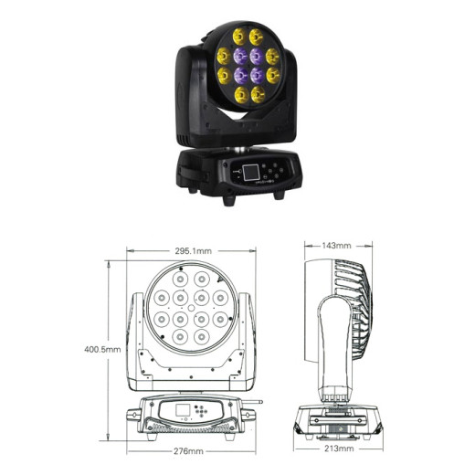 Вращающиеся головы LED типа WASH TERBLY OK 12Q LED Beam Wash