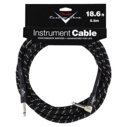 FENDER CUSTOM SHOP 18.6 ANGLE INSTRUMENT CABLE BLACK TWEED