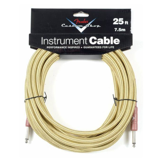 FENDER CUSTOM SHOP 25 INSTRUMENT CABLE TWEED шнур Jack-Jack