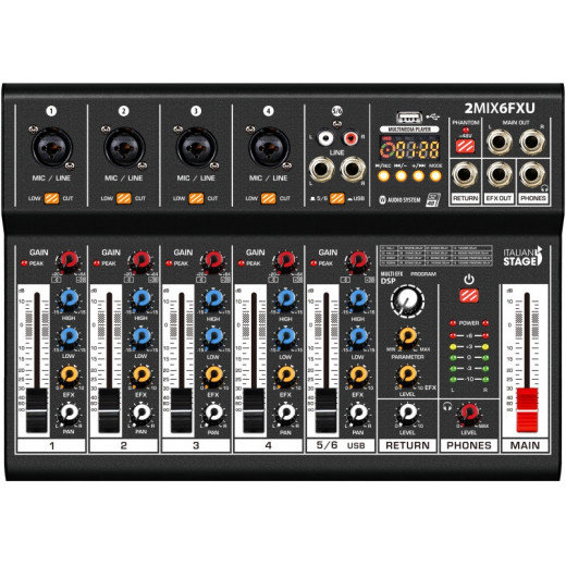 Аналоговый микшер Italian Stage 2MIX6FXU