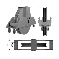 IMLIGHT БЛОК D 300 ММ ДВУХРУЧЬЕВОЙ ТОЧЕНЫЙ