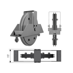 IMLIGHT БЛОК D 300 ММ ОДНОРУЧЬЕВОЙ УСИЛЕННЫЙ