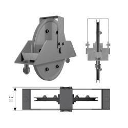 IMLIGHT БЛОК D 300 ММ ОДНОРУЧЬЕВОЙ ШТАМПОВАННЫЙ