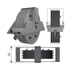 IMLIGHT БЛОК D 300 ММ ПЯТИРУЧЬЕВОЙ ШТАМПОВАННЫЙ