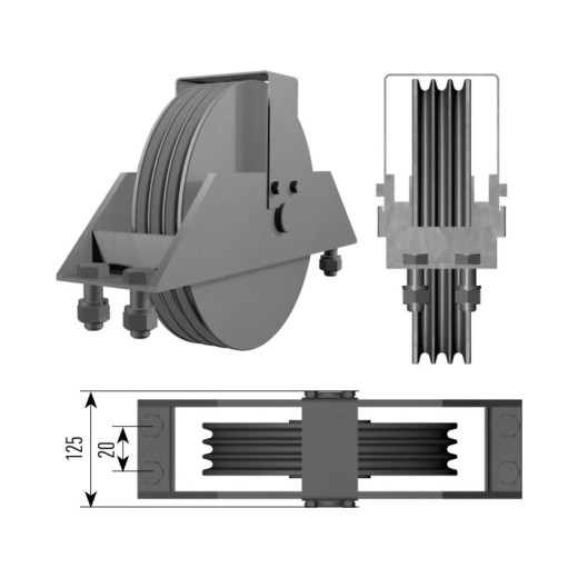 IMLIGHT БЛОК D 300 ММ ТРЕХРУЧЬЕВОЙ ТОЧЕНЫЙ фермы для сцены