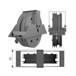 IMLIGHT БЛОК D 300 ММ УГЛОВОЙ 1+3