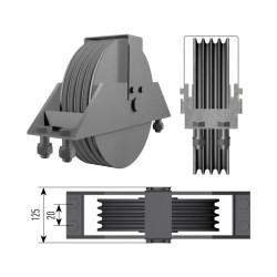 IMLIGHT БЛОК D 300 ММ ЧЕТЫРЕХРУЧЬЕВОЙ ТОЧЕНЫЙ