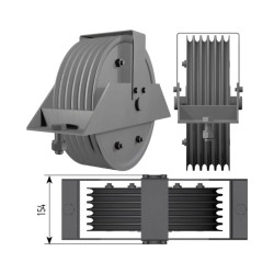 IMLIGHT БЛОК D 300 ММ ШЕСТИРУЧЬЕВОЙ ШТАМПОВАННЫЙ