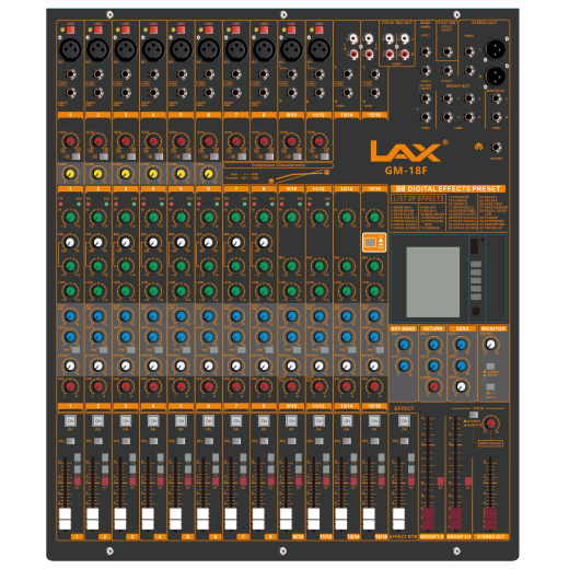 Цифровые микшерные пульты  Lax Pro GM-18F