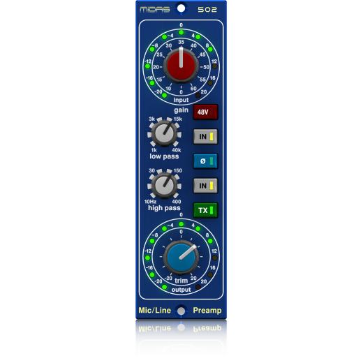 Микрофонные предусилители MIDAS MICROPHONE PREAMPLIFIER 502