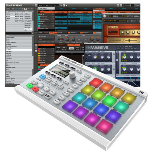Контроллер и интерфейс NATIVE INSTRUMENTS Maschine Mikro MkII Wht