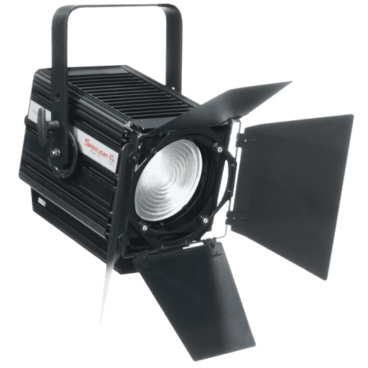 Прожектор Spotlight Fresnel LED 200W, WW, zoom 14°-81°, 3000K, Universal Dimming control 