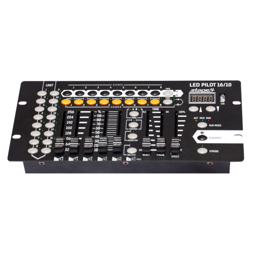 Световый пульт, контроллер DMX STAGE4 LED PILOT 16/10