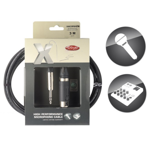 Stagg XAC3PSXFM шнур JACK-XLR