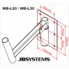 Стойка для акустики Hilec WB-L20