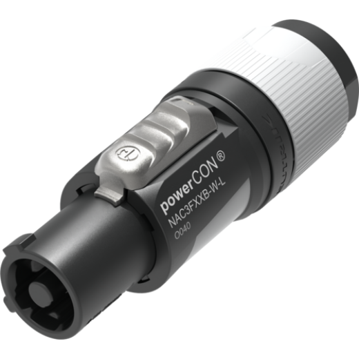 powerCON Neutrik NAC3FXXB-W-L