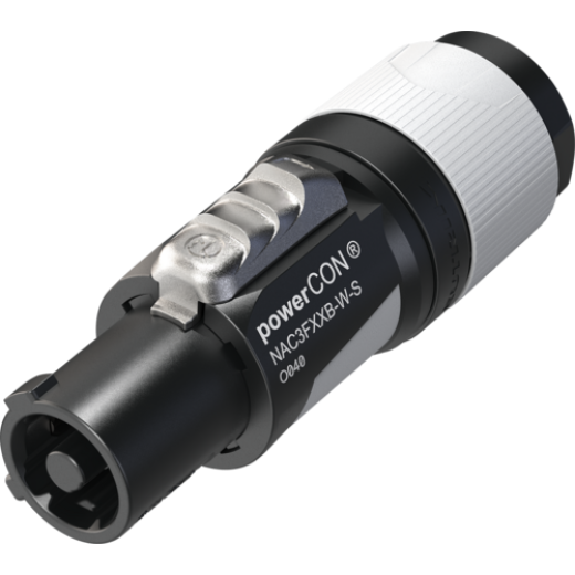 powerCON Neutrik NAC3FXXB-W-S