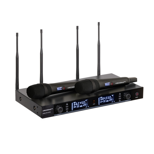 С 2-мя микрофонами ROCKDALE PRO Stage 220 BK Vocal