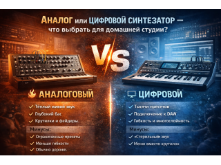 🎹 Аналог или цифровой синтезатор — что выбрать для домашней студии?