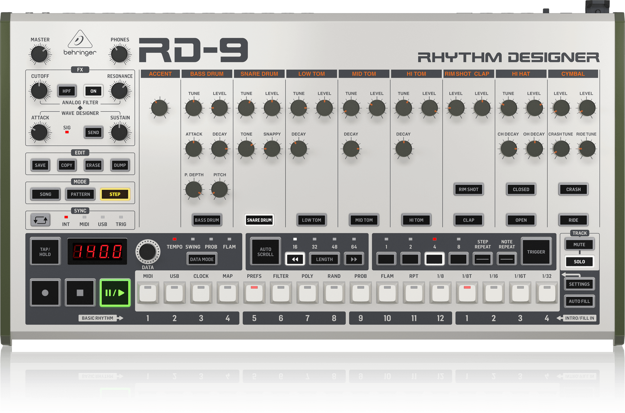 Behringer RD-9 — Купить драм-машину Behringer по лучшей цене.